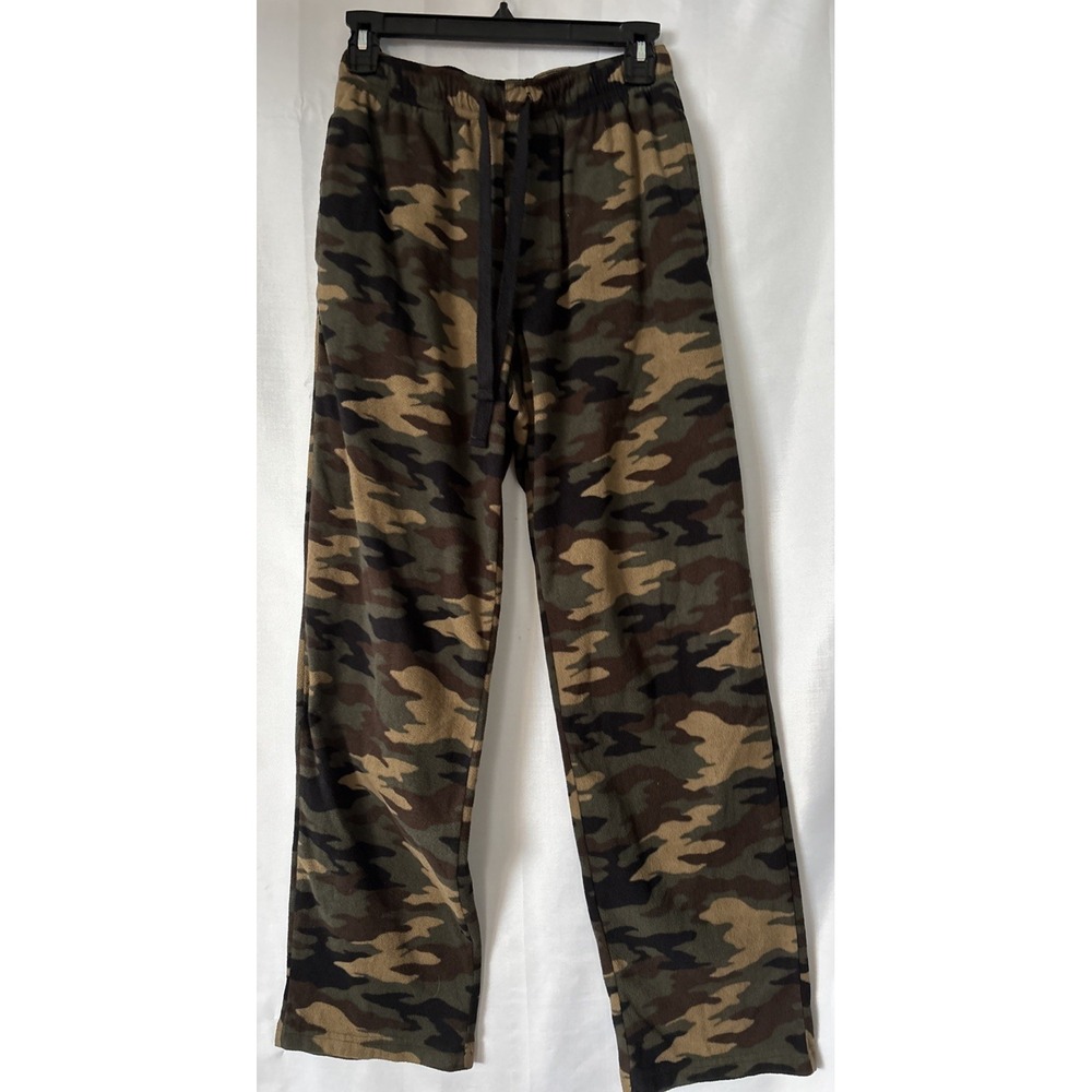 Croft & Barrow Mens Flannel Pajama Lounge Pants Pockets Camouflage Small‎